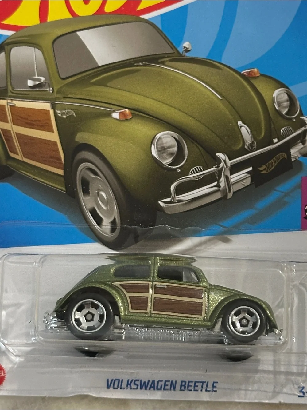 Hot Wheels Volkswagen Beetle Kids Toy Car - Metallic Olive Green